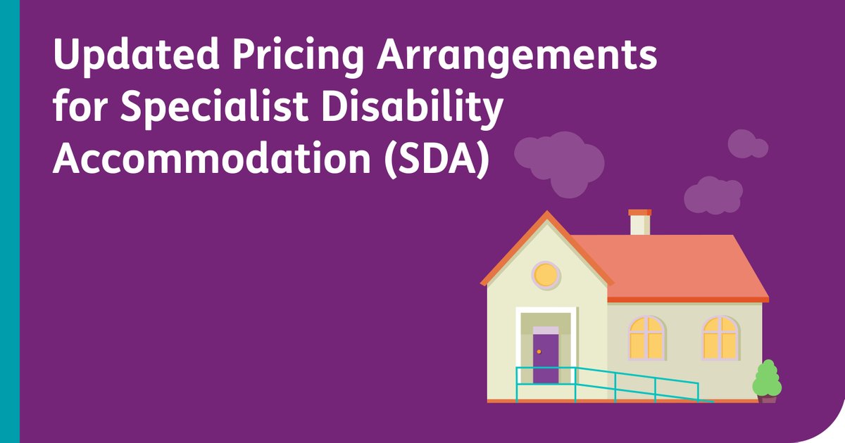 NDIS's tweet photo. We’ve updated the Pricing Arrangements for SDA and SDA Price Calculator. 

Tap to find out more: https://t.co/w6EgFRygYL https://t.co/tMVoA80wHG