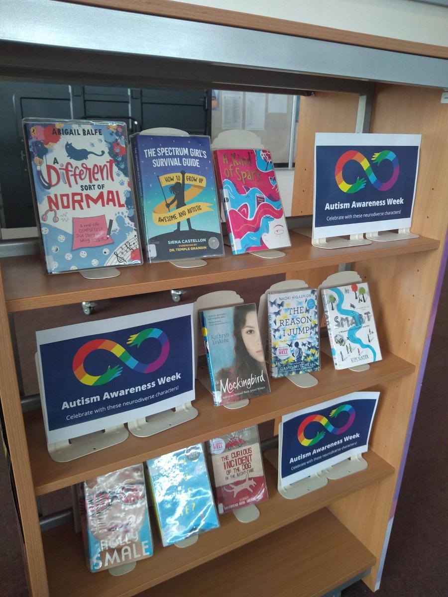 A few of our picks for #AutismAcceptanceWeek!

Starring (the queen) @BooksandChokers, @HolSmale @westcottwriter @abigailbalfe @SienaCastellon @kimslater01 @kathyerskine

#HAreads #readingforpleasure #greatschoollibraries