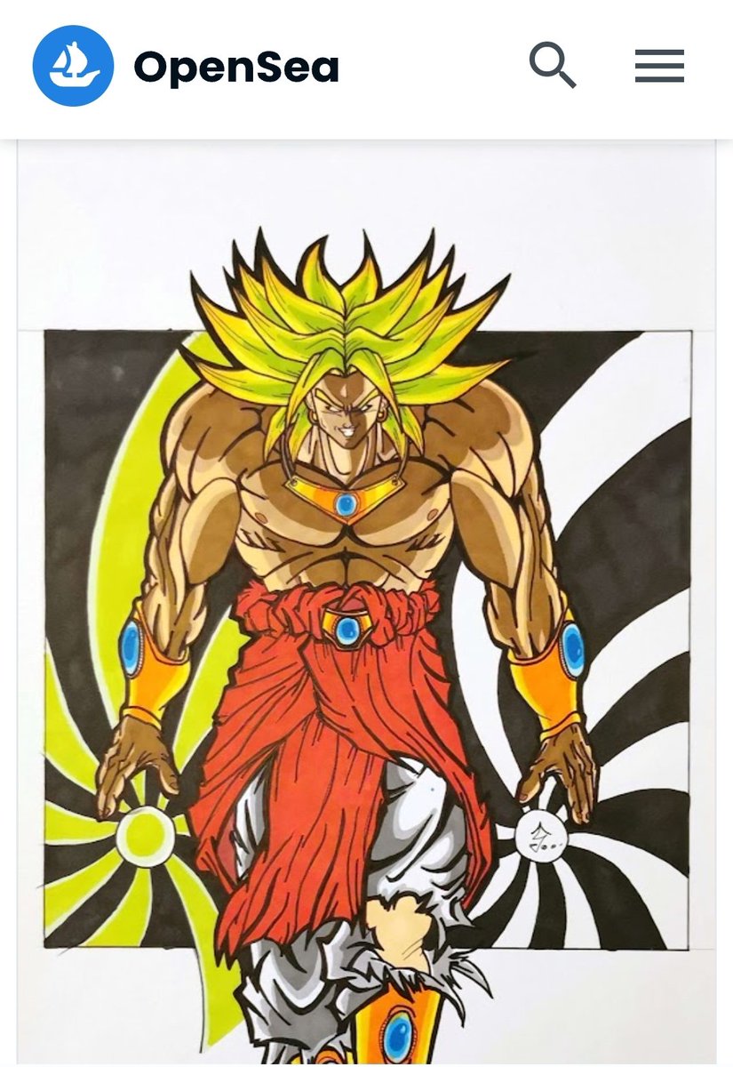 Hi Twitter.
Now Listed Broly 1993 ✌️
Another artwork by myself 🖍️
Available on #opensea
Make offer 💰.

#NFT #NFTcollection #NFTCommunity #dbz #DragonBall #dragonballsuper #Broly #artwork #art #nftart
opensea.io/assets/matic/0…