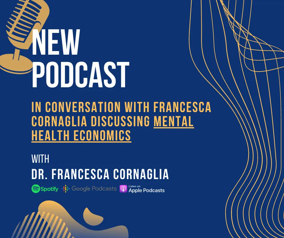 qmuleconomics's tweet photo. NEW Podcast episode: "In Conversation with Francesca Cornaglia discussing Mental Health Economics." https://t.co/O6hojJ4DWE

More info on the programme or to contact Dr. Francesca Cornaglia directly can be found at https://t.co/shA9j4ZQzO #EconTwitter #postgraduate #healthecon https://t.co/j3EnZPaU46