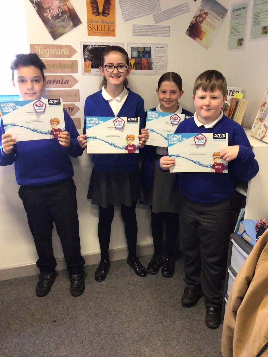 OABroadoak's tweet photo. Congratulations Kevin, Erin, Macey and Alfie from #5MH on achieving their @active_tameside National Curriculum Swimming Award #Y5 #swimming #SelfControlled https://t.co/lvw4JzZZWU