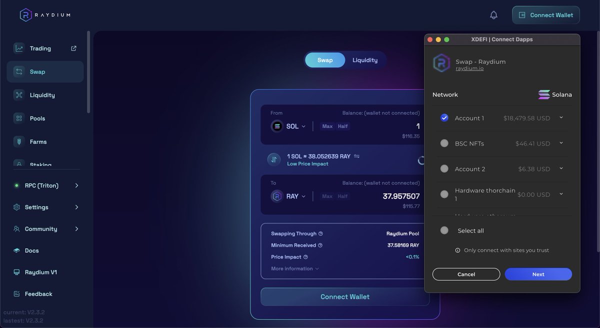nglznrvz's tweet image. Running the 🐙 on Raydium today ;) Who is ready for #Solana $SOL ? @xdefi_wallet #xdefiwallet