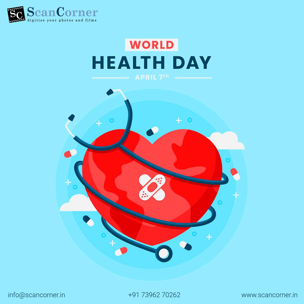 ScanCorner's tweet image. Let’s pledge to make our planet and our bodies healthy this year. Happy World Health Day..

#health #worldhealthday #healthday #healthiswealth #ScanCorner #ScanCornerIndia