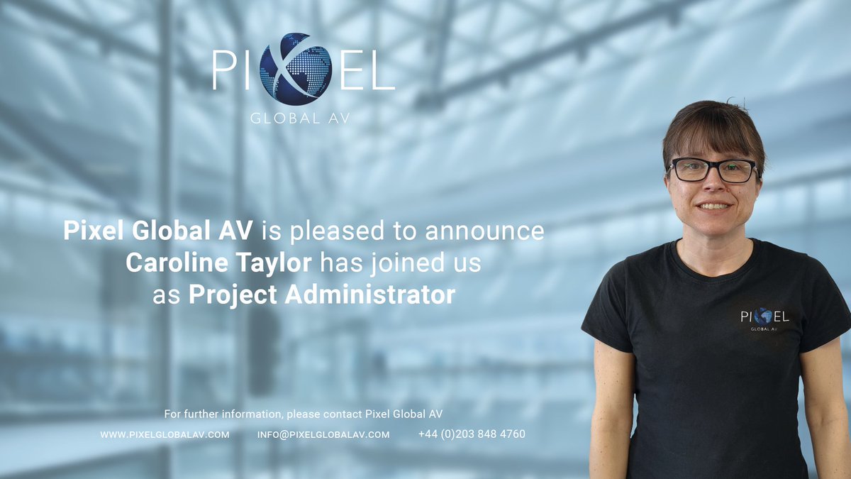 PixelGlobalAV's tweet photo. We would like to welcome Caroline Taylor to our Team as Project Administrator

#PixelGlobalAV #WelcomeToTheTeam https://t.co/8VQWoJF0UB