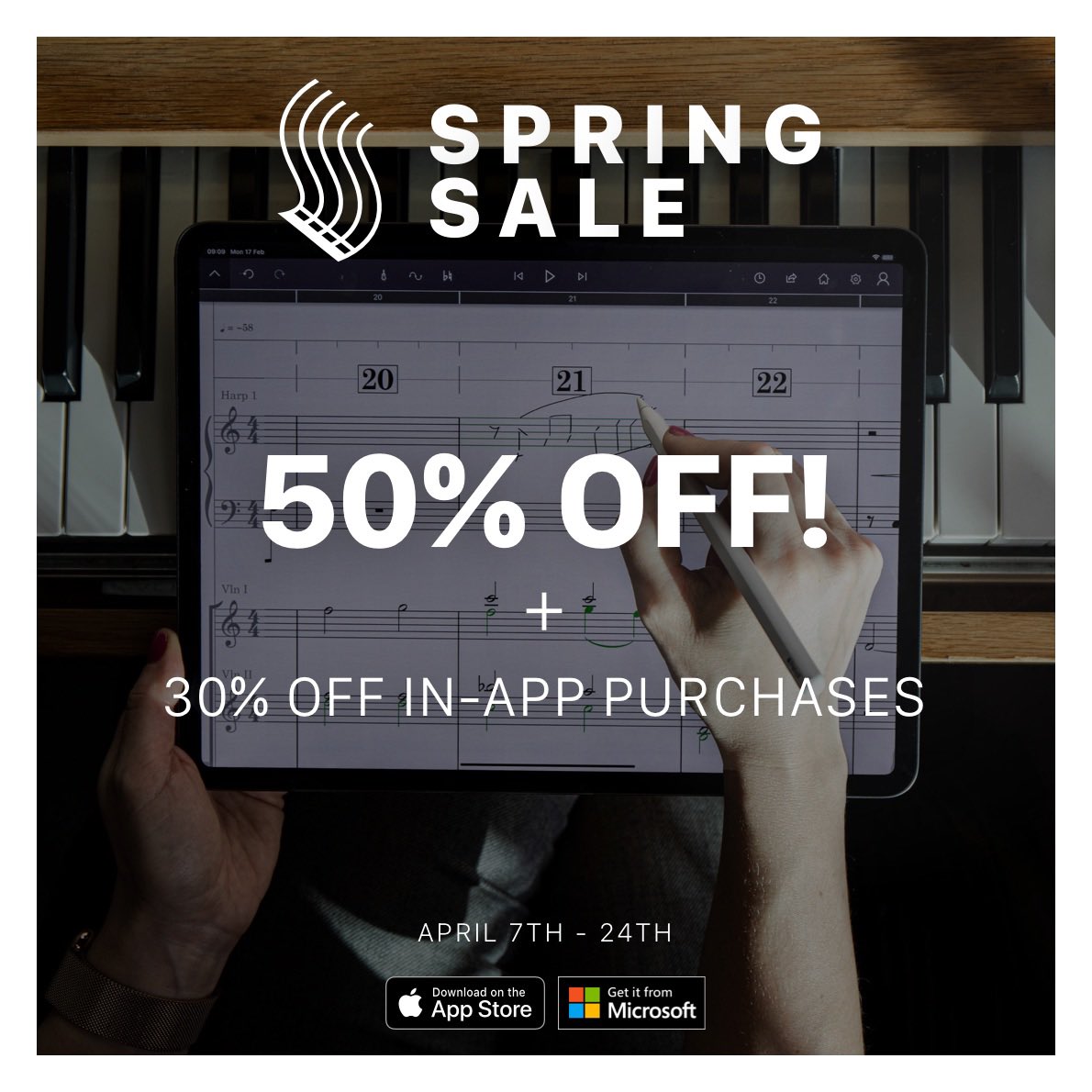 StaffPad on Twitter "Spring Sale is now on! 50 off StaffPad and 30