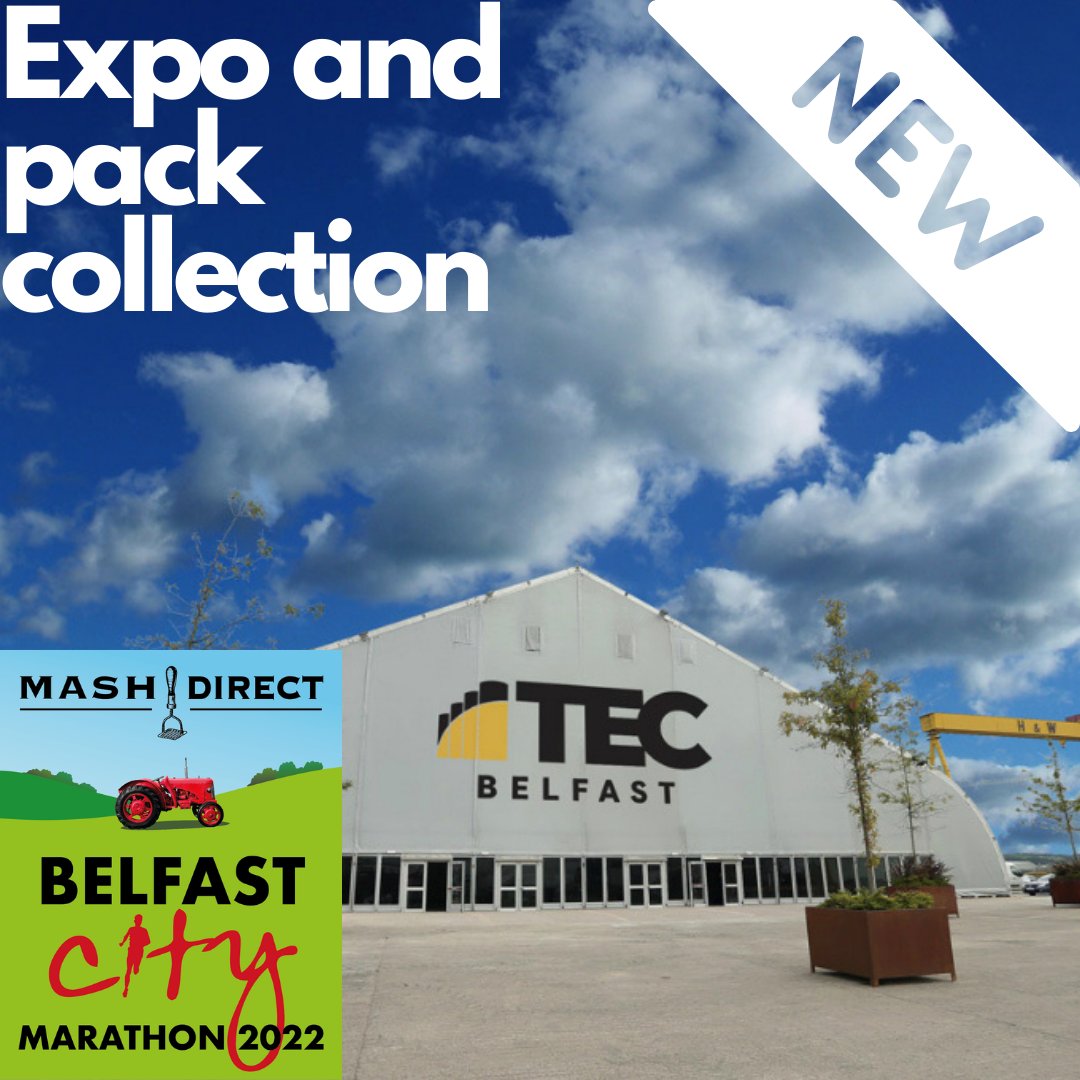 marathonbcm's tweet photo. *PARTICIPANT PACK COLLECTION*
We are happy to announce our 2022 Mash Direct Belfast City Marathon Expo & Pack Collection event will be held at Titanic Exhibition Centre! π€©
1 person can collect up to 3 packs of the same race π€
#MASHathon #BelfastCityMarathon #MashDirect
1/2 https://t.co/k2wxOkBgqm