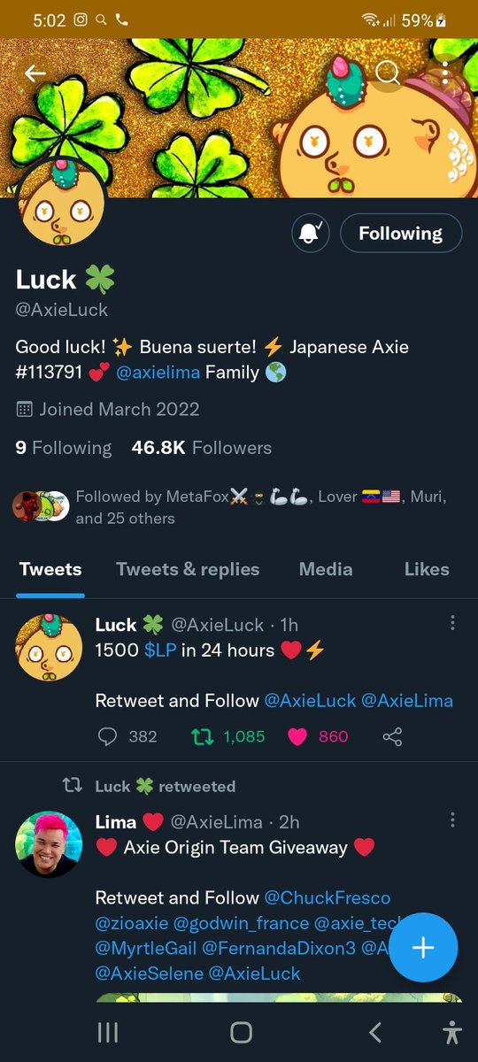 dumeimingg's tweet photo. @AxieLuck @AxieLima Doneee! God bless and stay safe everyone!💛 https://t.co/5gz1ZpEmiH