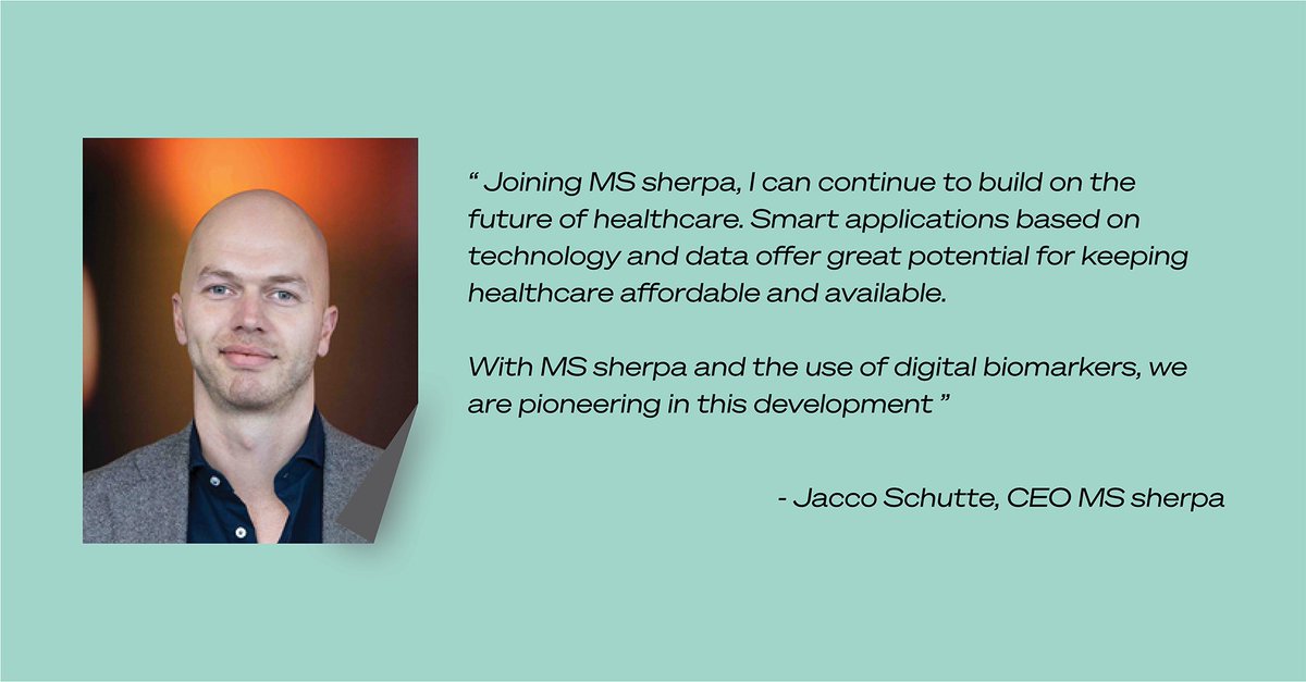 orikami_NL's tweet photo. On March 1, 2022, Jacco Schutte started as the new CEO of #MS sherpa.🎉

Jacco has more than 15 years of experience in healthcare and management and will fully use his passion for smart digital applications in #healthcare for the further growth of MS sherpa.

#mssherpa https://t.co/zQczcTuOzN