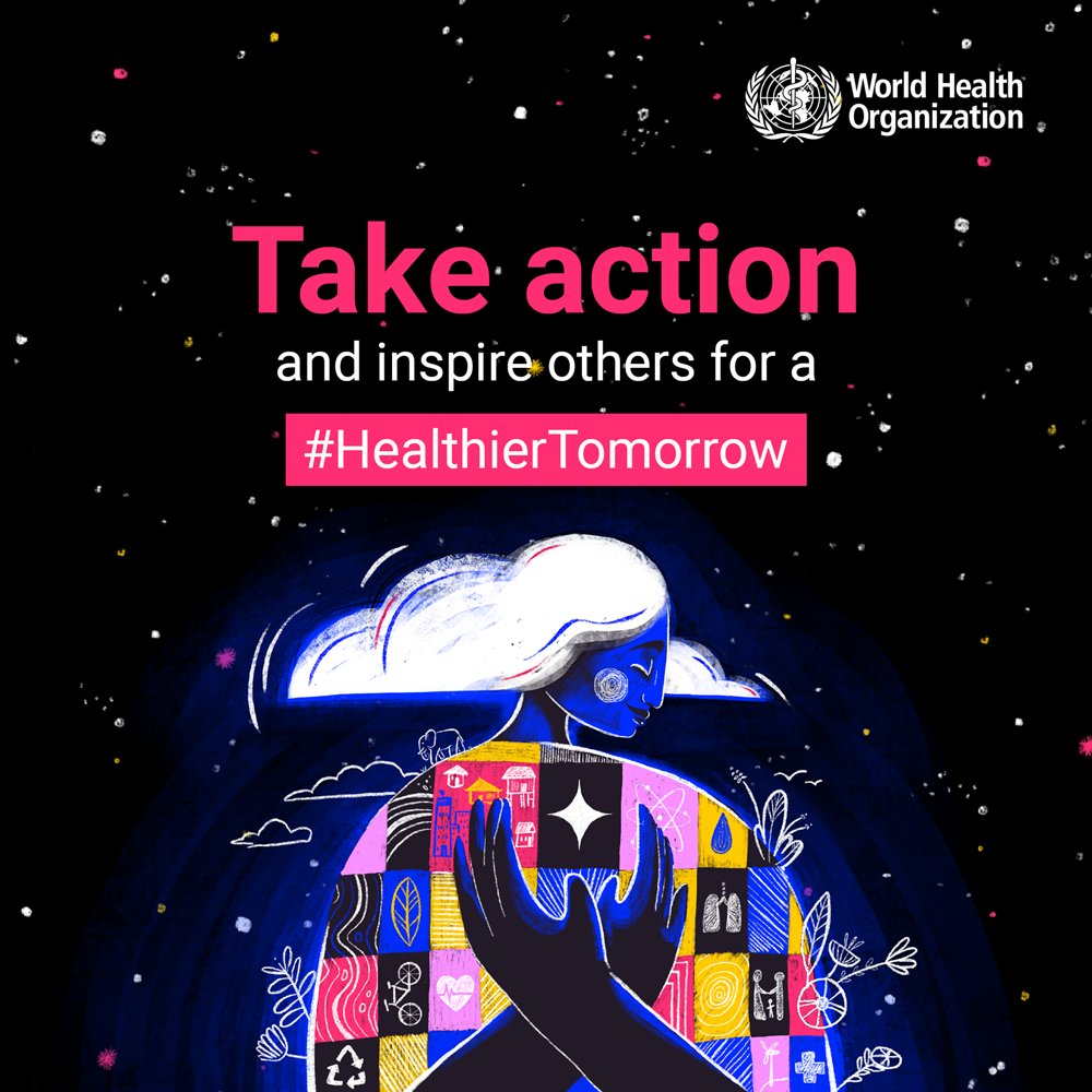 National World Health Day 07.04.2022

Our planet, our health: Reimagine our economy, society, health. #HealthierTomorrow #WorldHealthDay2022

who.int/campaigns/worl…