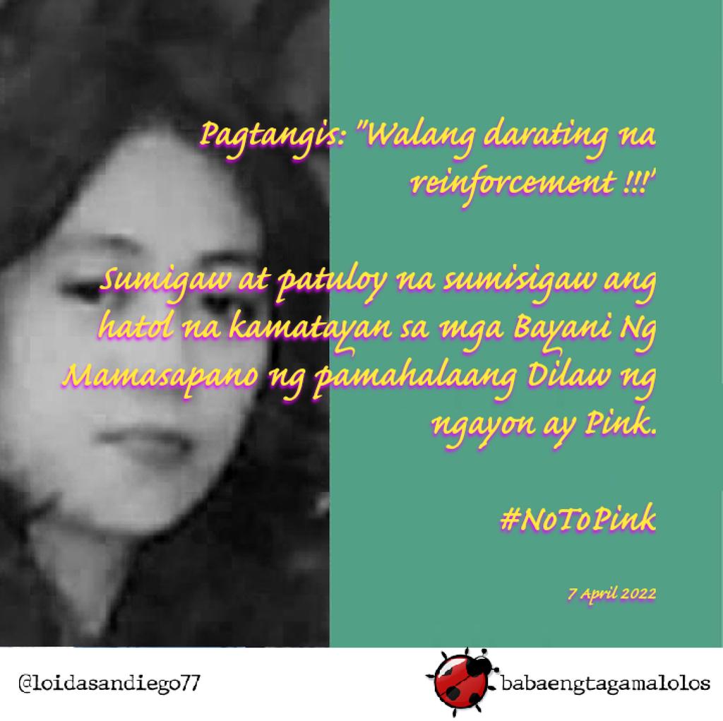 loidasandiego77's tweet photo. Pagtangis: "Walang darating na reinforcement !!!"
Sumigaw at patuloy na sumisigaw ang hatol na kamatayan sa mga Bayani Ng Mamasapano ng pamahalaang Dilaw ng ngayon ay Pink.
#NoToPink https://t.co/1YEWQj0rrb