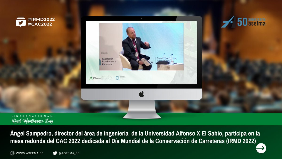 "En <a href="/emipav_es/">EMIPAV</a> trabajamos para obtener una cifra exacta de emisiones asociadas a tráfico según estado del pavimento pero también según tipología de carretera, trazado, tráfico..." explica <a href="/angelsampi/">Ángel Sampedro</a> en #CAC2022 #IRMD2022. "También estudiamos impacto sobre contaminación acústica"