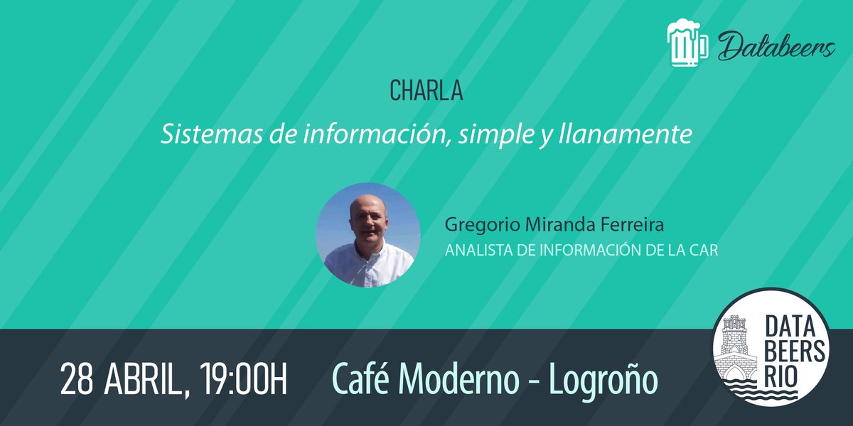 Cuándo una persona lleva un montón de años haciendo BI tiene mucho que contar. NOS ENCANTA que Gregorio Miranda (<a href="/GregoMiranda/">Gregorio Miranda</a>) nos cuente cosas sobre Sistemas de Información y cómo analiza datos. #cultura #rioja #innovación #databeers

¡No te lo pierdas! eventbrite.es/e/entradas-dat…