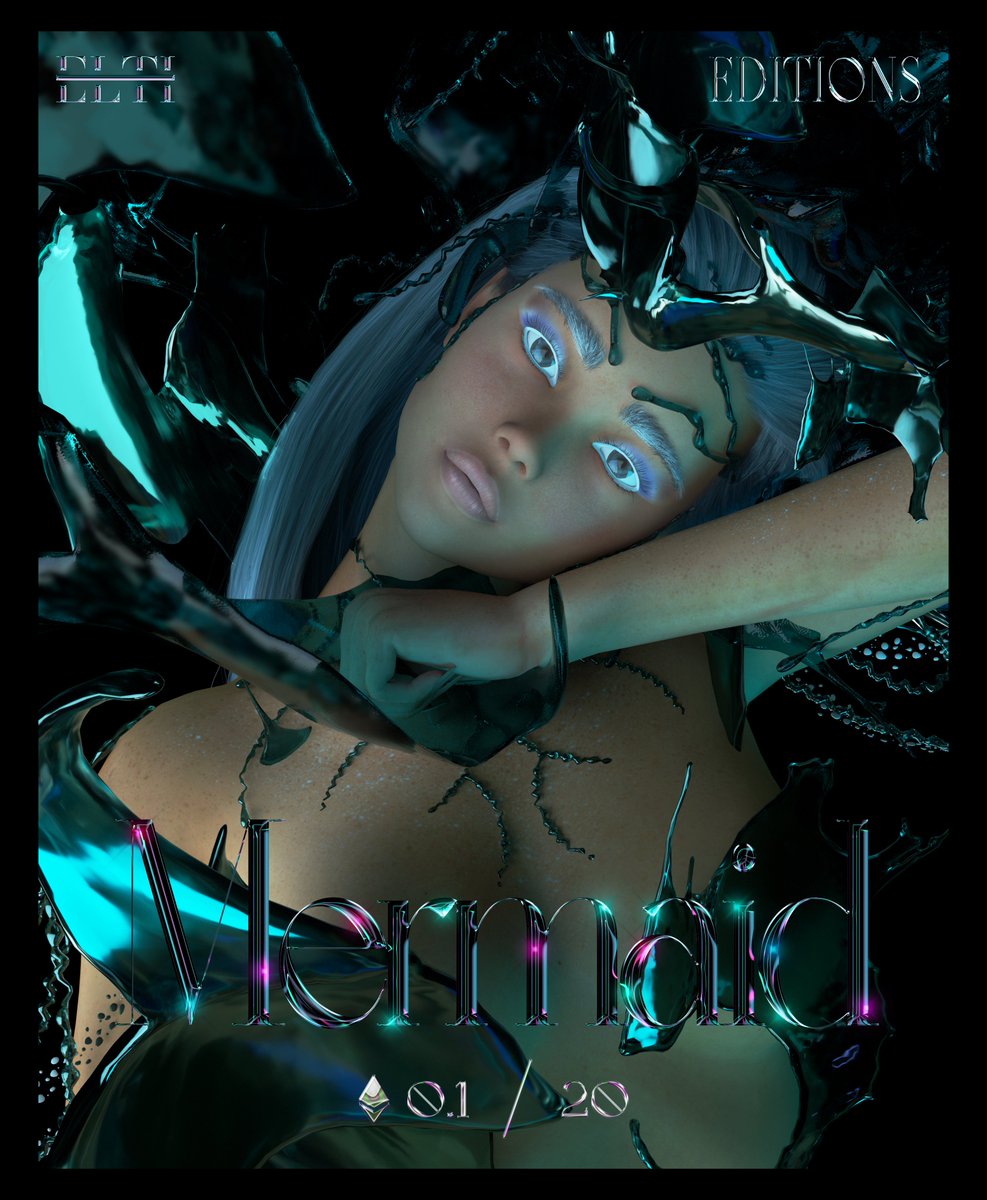 Elti_Art's tweet photo. Hey and GM! I'm happy to announce my first open edition NFT of my "ELTI EDITIONS" collection, called "Mermaid". ✨

 🪙  0.1 Ξ / 20 total
📄 ERC-1155 contract by @manifoldxyz 
🔗https://t.co/tEAW3JnvYe

Support is appreciated, thank you💜 https://t.co/txsExbQdiT