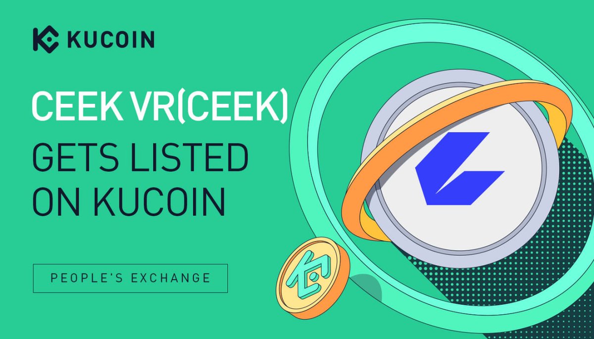 🥳 Siz İstediniz Biz Listeledik!

👀 #Ceek #Ceekvr KuCoin'de Listeleniyor🤩

Ayrıntılar👇
kucoin.com/tr/news/tr-cee…