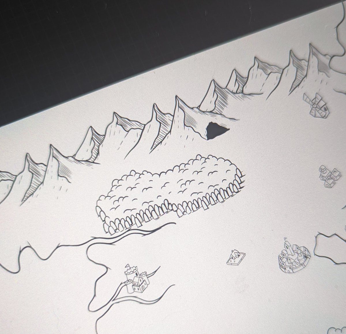 GemLPreston's tweet photo. Good morning all!
Not long, we can make it to the weekend!😅
Map is going well👌 Scaling is harder than I thought😅
#fictionalmaps #WritingCommunity https://t.co/uaAezSYMaF