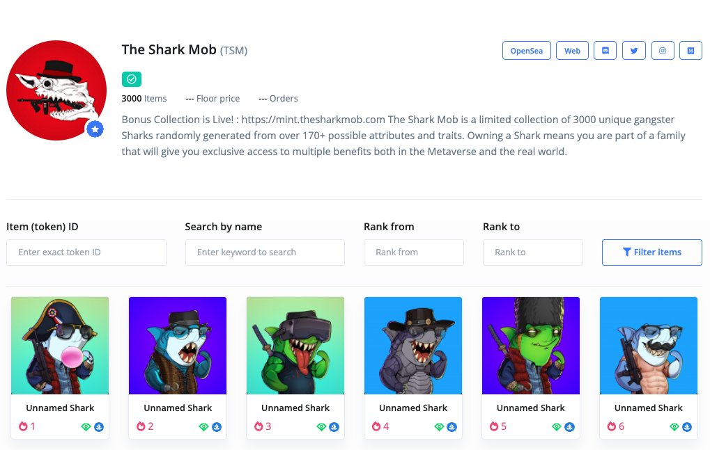 RankNFT.io (@ranknftio) on Twitter photo All sharks are special, but some are RARER than others. Check 'em all here: ranknft.io/collection/the… <a href="/TheSharkMob/">The Shark Mob</a> #SharMob #NFT #NFT Community All sharks are special, but some are RARER than others. Check 'em all here: ranknft.io/collection/the… <a href="/TheSharkMob/">The Shark Mob</a> #SharMob #NFT #NFT Community