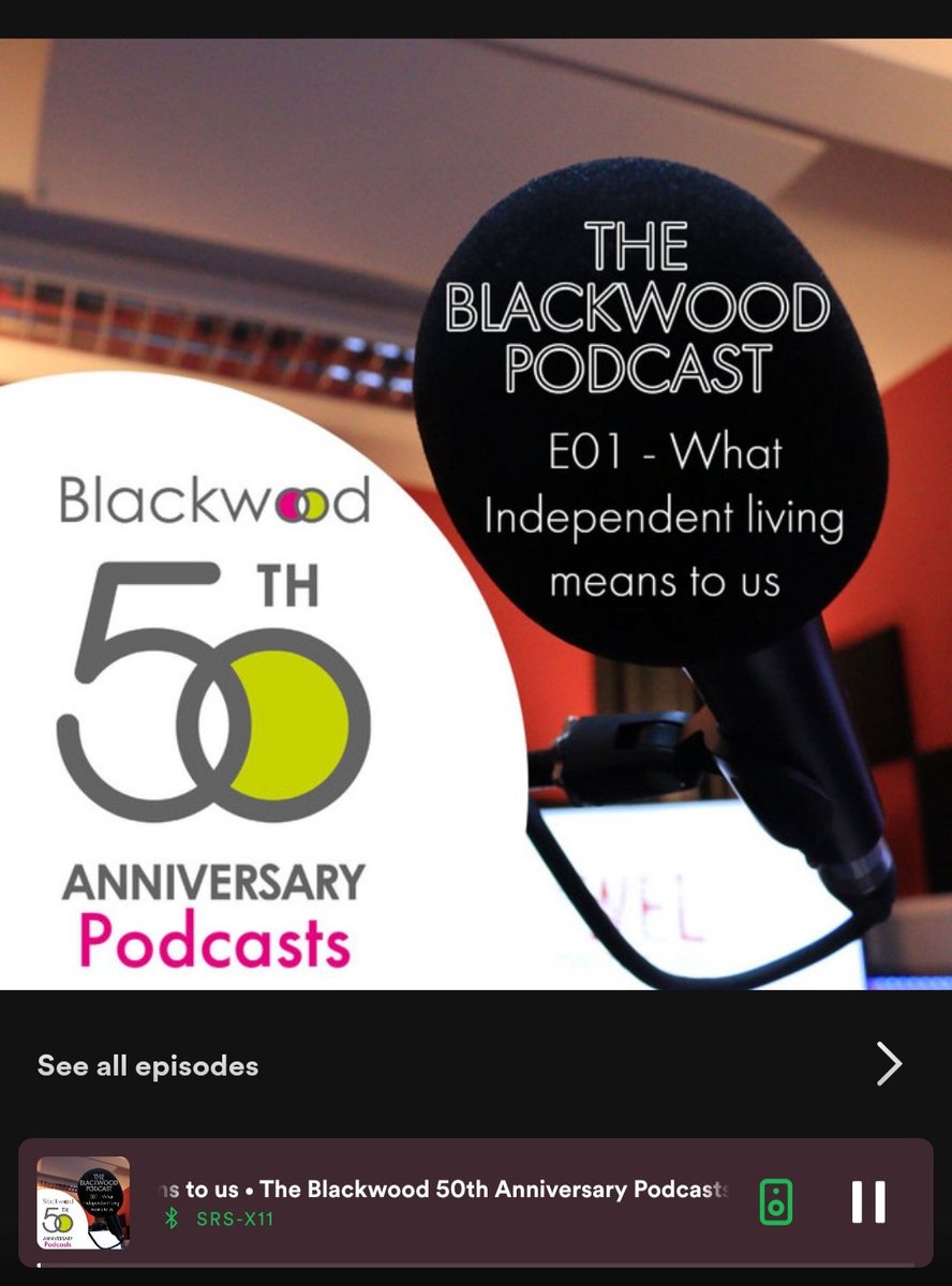 Really enjoyed listening to this.  So much possibility for exciting innovation in independent living.  Can't wait to hear the rest... #blackwood50th #blackwoodanniversary #housing #independentliving #ImIn #peoplehood #blackwoodpeoplehood