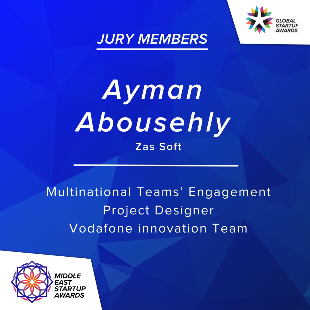 📣Introducing Ayman Abousehly as a Jury Member for MESAwards!📣
He is the IT director at Zas Soft and specializes in Multinational Teams' Engagement. 
⭐Welcome aboard Ayman⭐
#MESAwards #MESA #MiddleEastStartupAwards #GlobalStartupAwards #GSARegions #Innovation