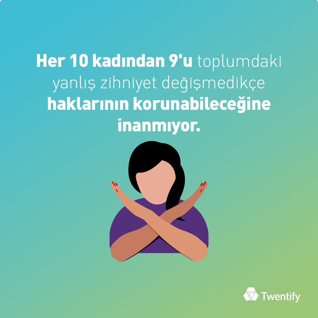 TwentifyTR's tweet image. 👩🏼‍🦱Her 10 kadından 9’u, toplumdaki zihniyet değişmedikçe haklarının korunabileceğine ne yazık ki inanmıyor.

Detaylı araştırma sonuçlarını görmek için tıklayın👇🏻

twentify.com/tr/raporlar/ka…

#Twentify #DecodeHumanMoments #kadınhakları #KadinaSiddeteHayir