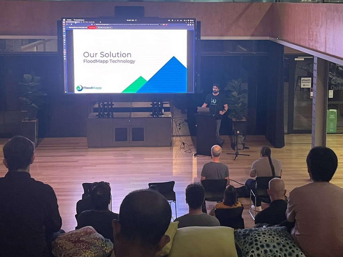 Watching @edm_barry talk to <a href="/Queensland_AI/">Queensland AI</a> about some of the strategies we use for dealing with unreliable input data at  <a href="/FloodMapp/">FloodMapp</a>