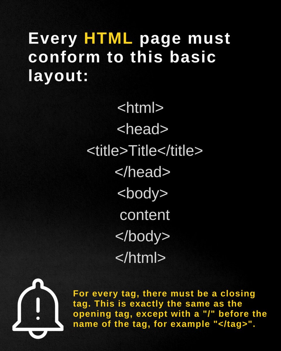 coderadda's tweet image. Layout of an HTML page. Very easy to understand👇 RETWEET this for someone you know will be interested😎
#helpinghand #RETWEEET #HTML名刺 #HTML解体新書 #webdesign #FrontEndDeveloper