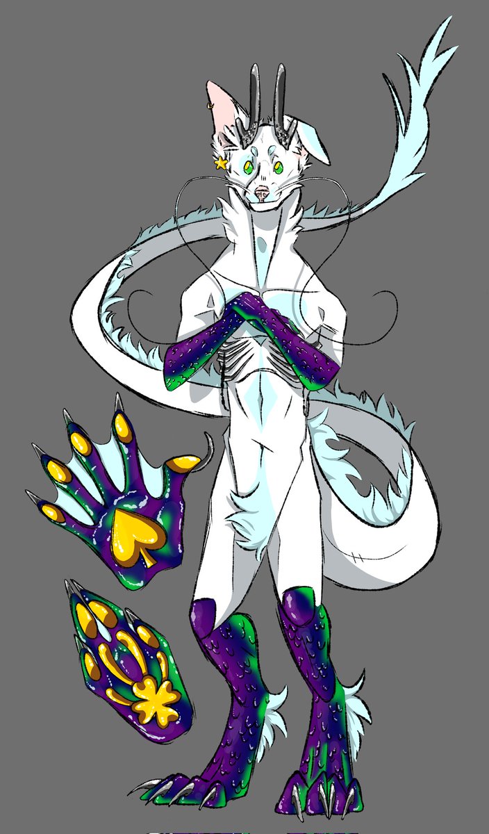 owo_salvador's tweet photo. So
this is Gael, (my bf's fursona) in my color version
(And yes, it's another poorly done, unfinished sketch bc I'm fucking lazy) 

#WIP #furry #digitalart #sketch #furryart #NobodyArtist #referencesheet #AsianDragon #Collie #hybrid #Fursona https://t.co/TyuqQTNncX