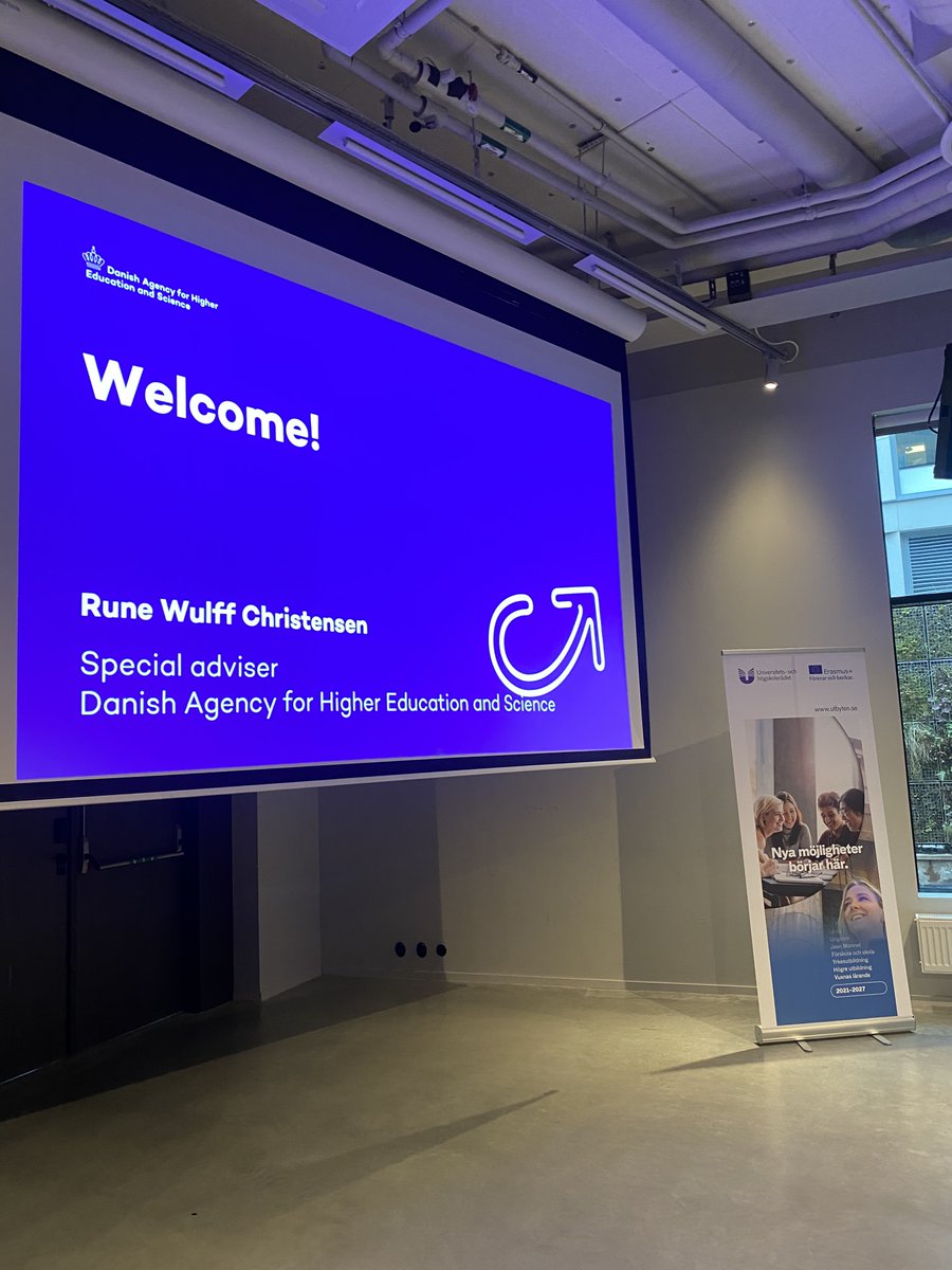 Finally we are able to meet up with our European colleagues and discuss how we can make Erasmus+ Mobility more inclusive! Today and tomorrow you can follow our Stockholm conference on twitter at #ErasmusInclusion . Welcome! <a href="/UHR_se/">UHR</a> <a href="/UFM_MIN/">Uddannelses- og Forskningsministeriet</a>