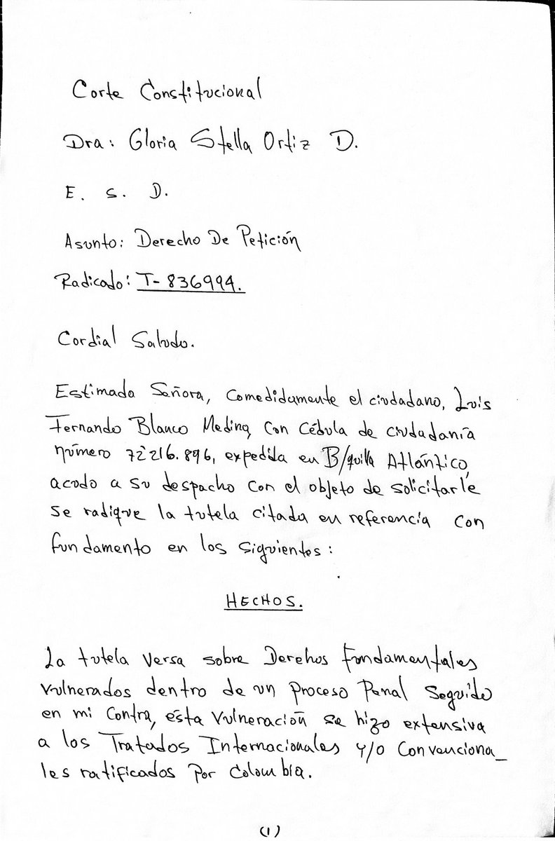 luismedina58h's tweet photo. @PLinero @NestorMoralesC @CConstitucional Si #Yo dispusiera de #5MillonesDeDolares q si tubo #AliasMatamba para sobornar a la guardia del @INPEC_Colombia en ese idioma si reconocerían la inexistencias d las sentencias 1ra, 2da instancias y la casación 28359, art 305 ley 600/2000 https://t.co/owB78eaSyF