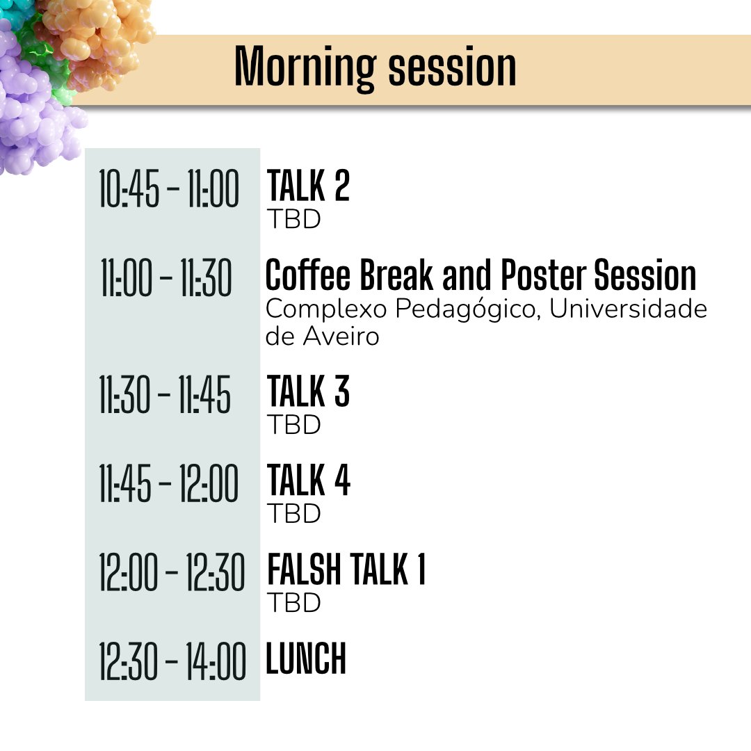 pybphy's tweet photo. Here is the Biophysics Festival program!

Plenary lectures will be conducted by outstanding speakers: 
Dr. Elias Barriga
Prof. Ana Coutinho
Prof. Jesus Perez-Gil

In the next few days we will tell you a little bit about each of them.

Don't forget to register on our website😁 https://t.co/wgurad1uR7