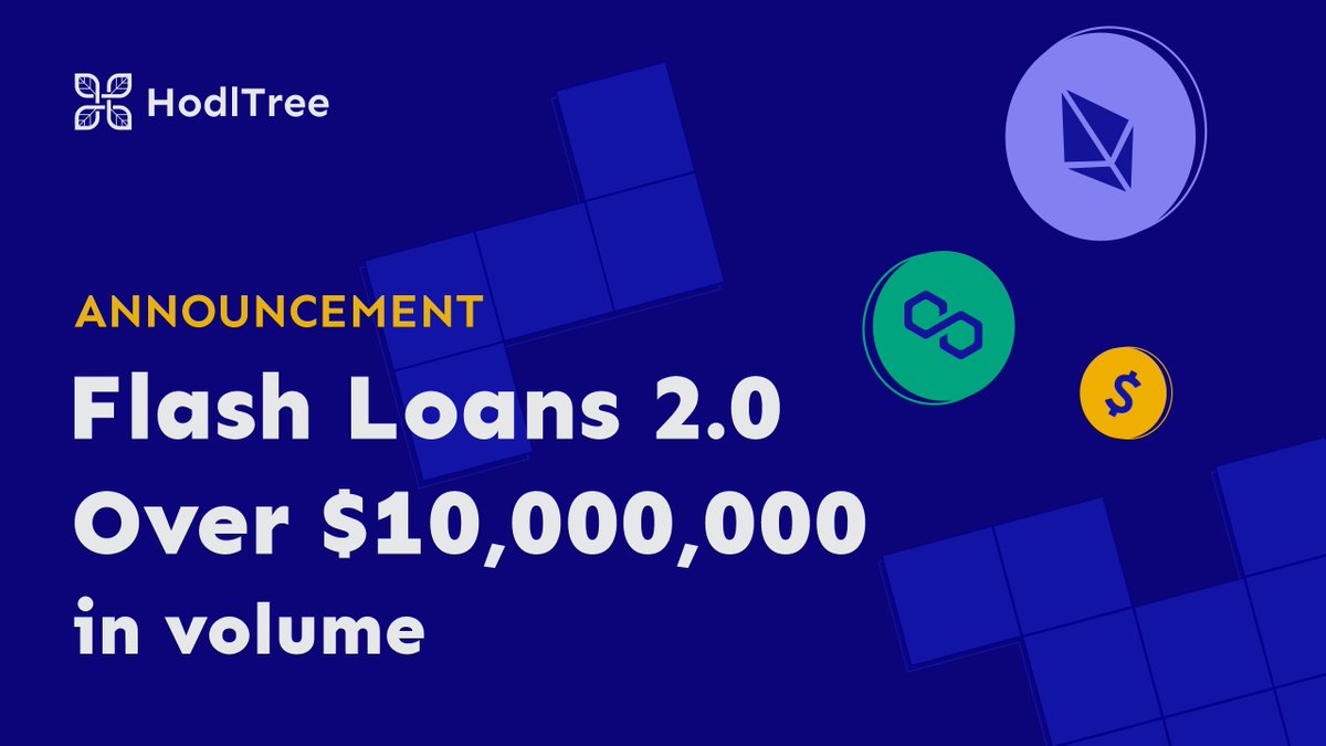 HodlTree's tweet photo. We told you about almost every new million in volume of our FlashLoans 2.0 module on #Ethereum and @0xPolygon, and now its cumulative volume is over $10,000,000! 

We're growing and evolving every day and we love that you share #HodlTree's success with us! Onward and upward! 💪 https://t.co/6x90Nm33Ia