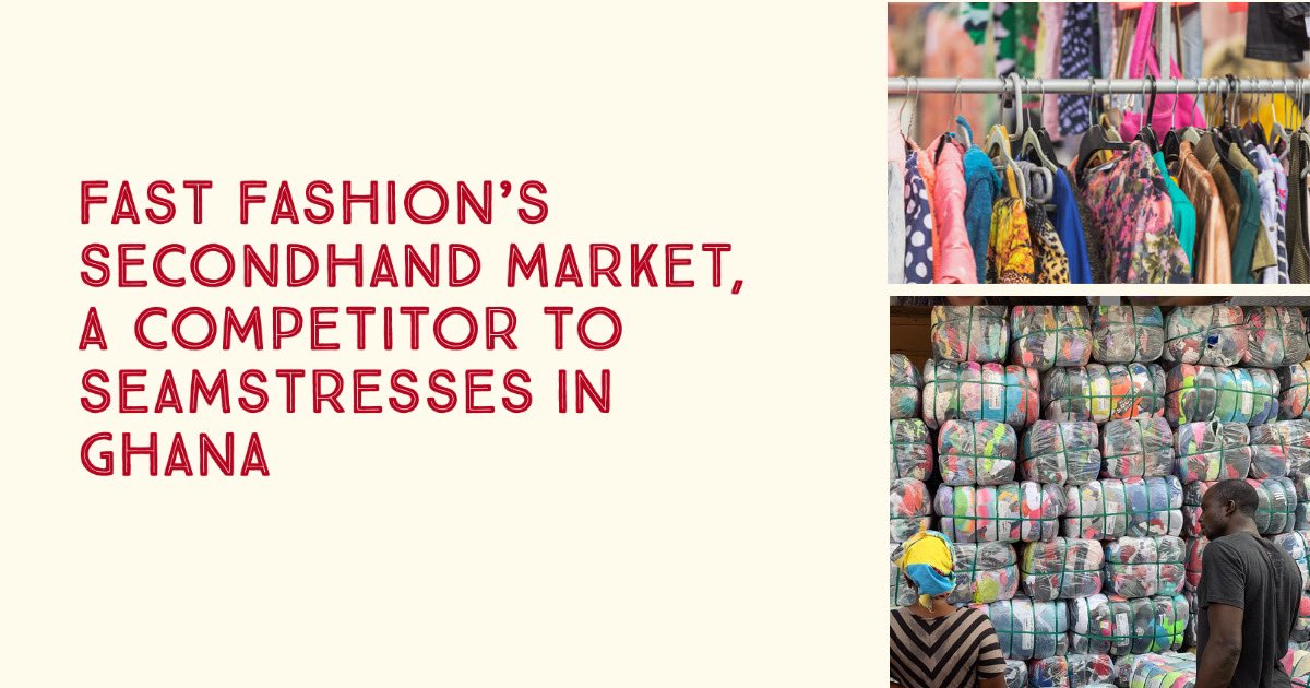 VanessaAntwi1's tweet photo. From my research I established that indeed fast fashion’s second hand market is indeed a competitor to seamstresses in Ghana
@OHIOsustainable @OHIOOMSAR  @OUGradSenate @OHIOWomenCenter  #ougradsenate #oucommdev #ohiowomenscenter @BobcatsDiscover  #OUStudentExpo #cisohiouniversity https://t.co/mrTE9Pldl9