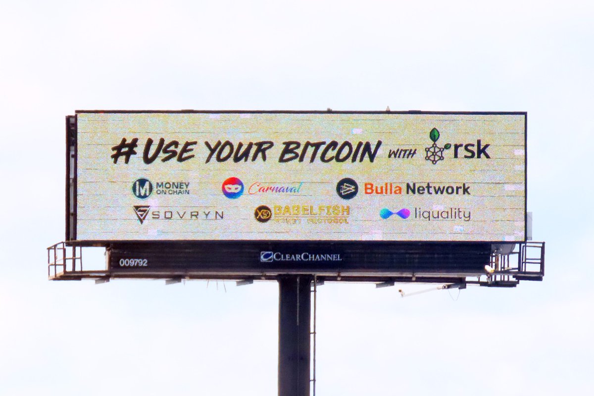 rootstock_io's tweet photo. Miami, meet RSK!
#UseYourBitcoin in the first and safest DeFi ecosystem for Bitcoin.
@moneyonchainok @SovrynBTC @Liquality_io @babelfishmoney @CarnavalArtNFT @BullaNetwork https://t.co/v4i6nHiKrQ