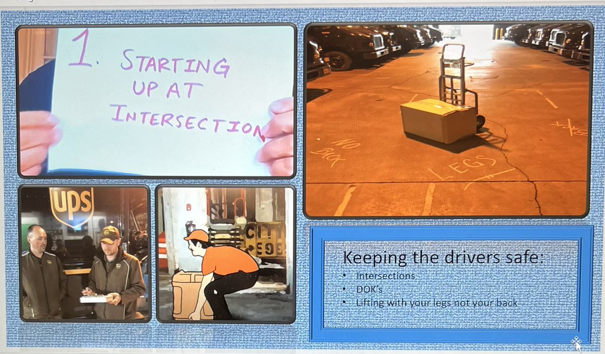 FairportUps's tweet photo. DOK’s, Intersection safety, proper lift/lower. #NEDSTARTSTRONG @amy_madeira @KurtMarxSafety @Erickalyons @TAMMY16676005 @EvaPerez20 @jenkowalik_ https://t.co/u7baeVbHHf