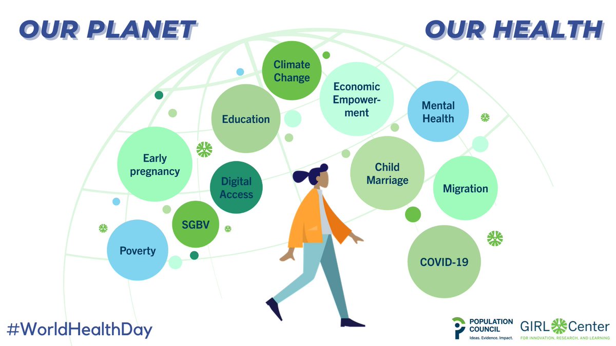 Adolescent girls are at the nexus of the world's critical issues - climate change, gender equity, education, etc. Evidence-based solutions to navigate challenges are key for our planet &amp; health of current &amp; future generations. #GIRLCenter <a href="/Pop_Council/">Population Council</a> 
#WorldHealthDay