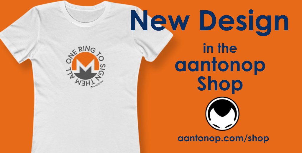 We’ve got another new design in the aantonop shop! Show your love for #Monero with a t-shirt or mug! #XMR aantonop.io/moneromerch