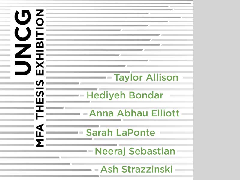 Mark your calendars for the 2022 UNCG MFA Thesis Exhibition Opening Reception, Sat, Apr 16 @ 4pm at the Weatherspoon. More info: weatherspoonart.org/event-april-16…
