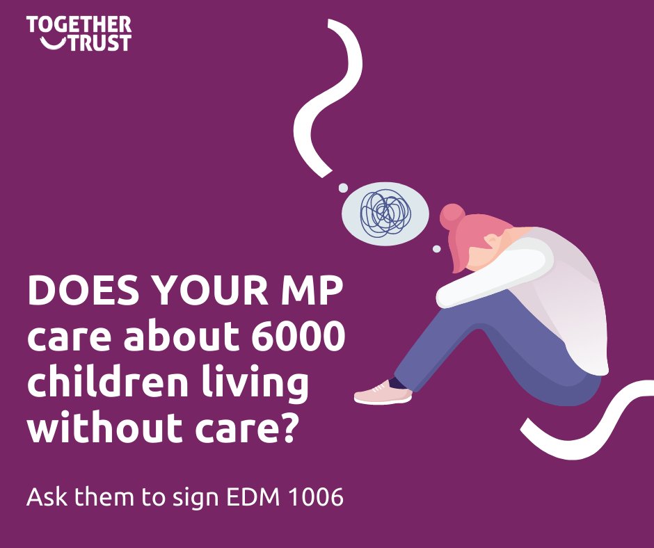Your MP should represent your interests. We need your help to change the law for 16 and 17 year olds in care, and your MP to speak up on this issue🗣️

Write to your MP in two minutes ⬇️
secure.togethertrust.org.uk/EDM1006

Thank you to <a href="/CatSmithMP/">Cat Smith MP</a> and <a href="/ApsanaBegumMP/">Apsana Begum MP</a> for recently signing.