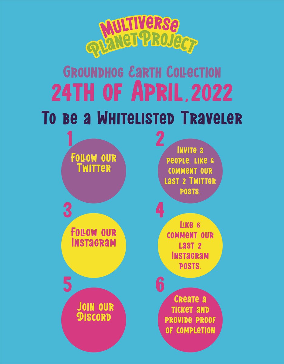 How to get whitelisted? - Groundhog Earth Collection:
details are on previous tweets and on our Discord Channel discord.gg/CFAB27ZRfw

#NFT #NFTs #NFTCommunity #NFTGiveaway #nftcollectors #NFTCollection #OpenSeaNFT