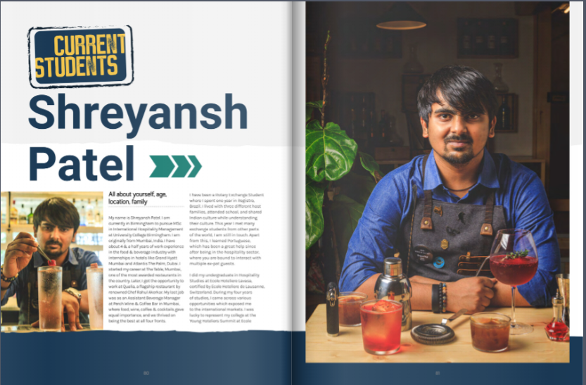 UCBhospitality's tweet photo. We are so proud to have Shreyansh Patel (MScIHM student) featured in the Choose Hospitality magazine! Well done Shreyansh! A great hospitality career awaits you. #choosehospitality #ucbstudents #birmingham https://t.co/I8lkhmCXoo