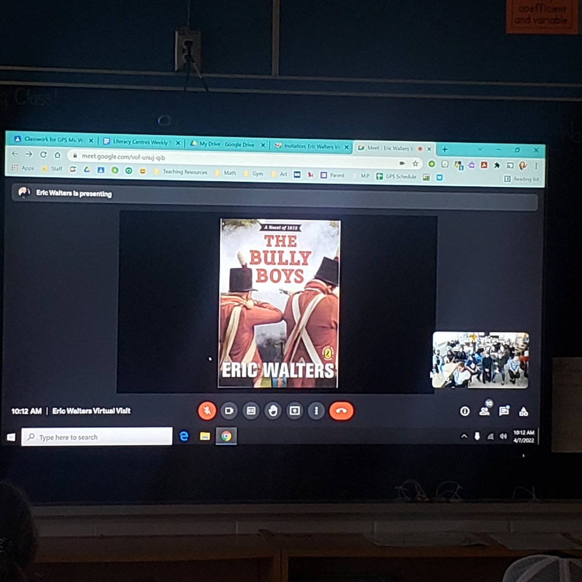 Virtual author visit with Eric Walters in our J/I classes to share his love of writing and reading.  <a href="/GravenhurstPS/">Gravenhurst PS</a> <a href="/EricRWalters/">Eric Walters</a> #ericwalters #tldsb #gpsproud
