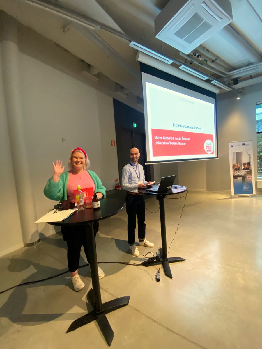 Maren Bjotveit and Jens H Ådnanes from <a href="/UiB/">Universitetet i Bergen</a> are here to share their knowlede on inclusive communication. Empathy, Culture and Empowerment are three things to think about when you want to reach a wider group of students #ErasmusInclusion #mobility #Erasmus