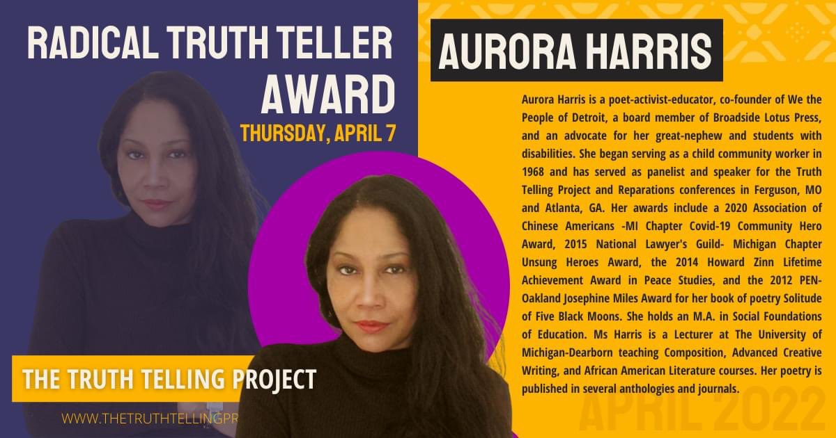 TruthTellersUSA's tweet photo. Join us tonight 7pmET to lift up and celebrate the activism of poet &amp;  Co-founder  @WeThePeopleDet @Aurora_313Poet   
Register here:
https://t.co/bLaspiU8vd

#truthtellingferguson
#ferguson
#radicalTruthTeller https://t.co/9wrpA7ra7Q