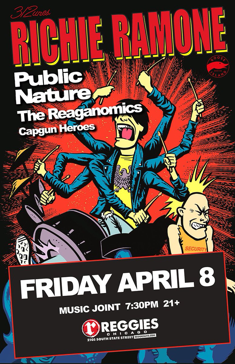 RedScareBooking's tweet image. Those Joliet shredders @The_Nomix are in town Friday and playing with a RAMONE! Get to the gig!