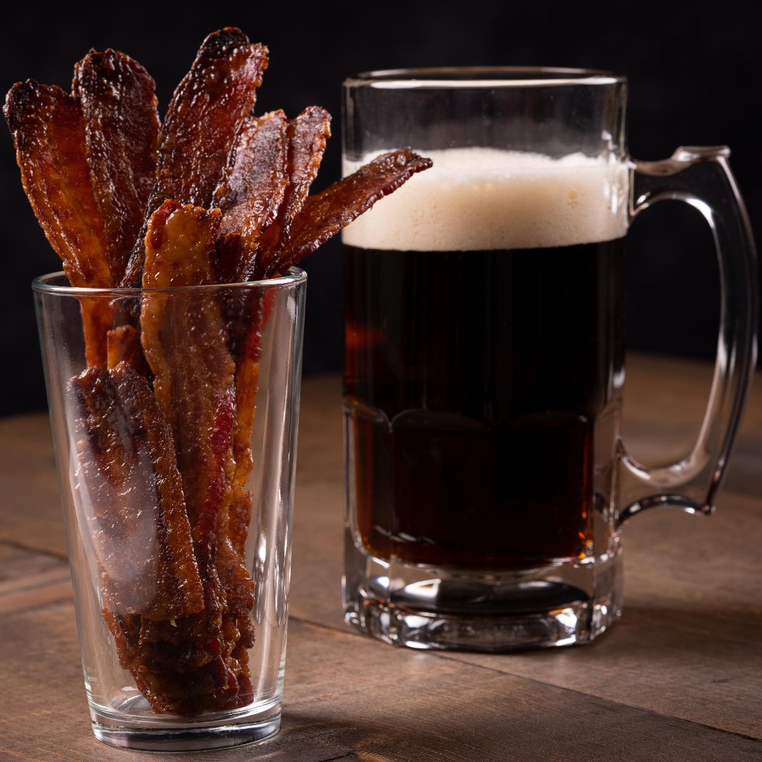 TasteofPork's tweet photo. Beer &amp; #bacon. That’s it. That’s the post. Happy #NationalBeerDay! https://t.co/O98oX7cLsf