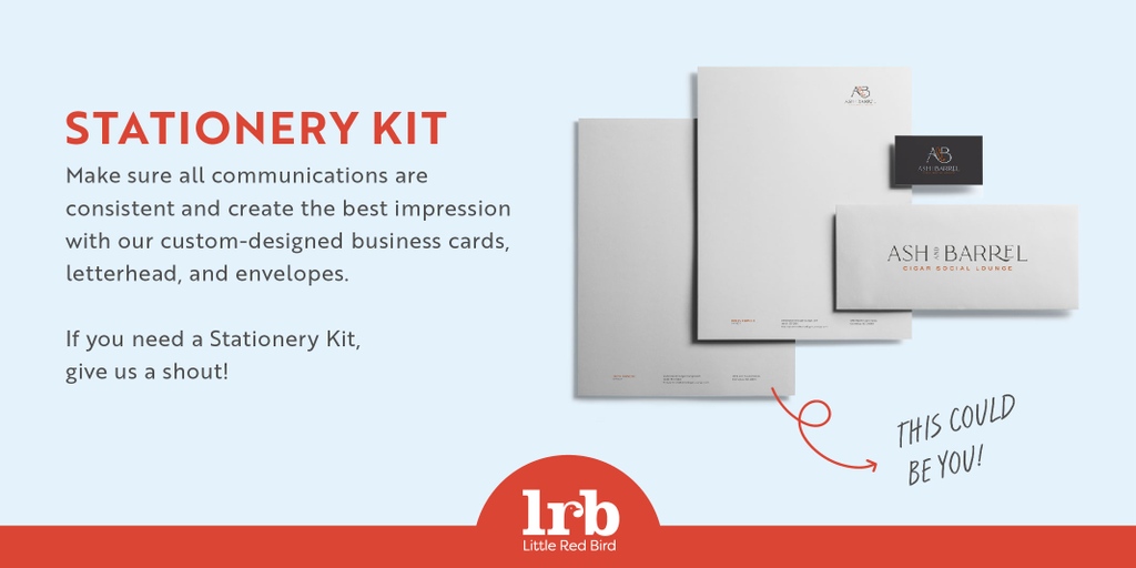 LilRedBirds's tweet photo. At LRB, we believe your brand should be carried through into the basics and the minor details. With our Stationery Kit, you’ll be able to make sure all of your communications are consistent &amp; create the best impression with custom-designed business cards, letterhead, &amp; envelopes. https://t.co/keozXUJkhR