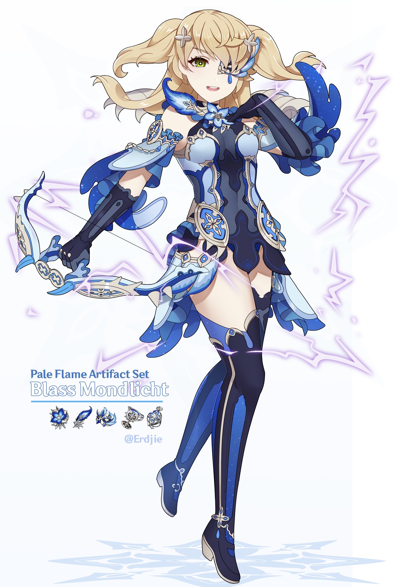 ERDJIE | 尔杰 | Open for commission on Twitter: "[Genshin Impact] Fischl's  fan design of alternative outfit inspired by Pale Flame artifact set. # GenshinImpact #Fischl #フィッシュル #原神 https://t.co/NiPUncq0Tz" / Twitter