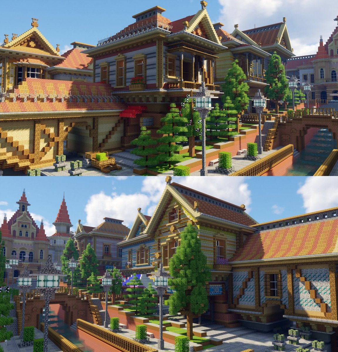 A Row of Houses #Minecraft #minecraft建築コミュ #Minecraft都市開発 #Minecraftbuilds