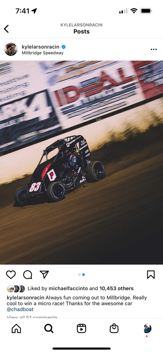 SchureBuilt's tweet photo. Kyle Larson wins @MillbridgeRacin aboard the @_CBIndustries @d1driven micro riding on Schure Built @factorykahne Twin Tubes! #TeamSBS #SBSFK #WeekdayWins https://t.co/U78q1230lg