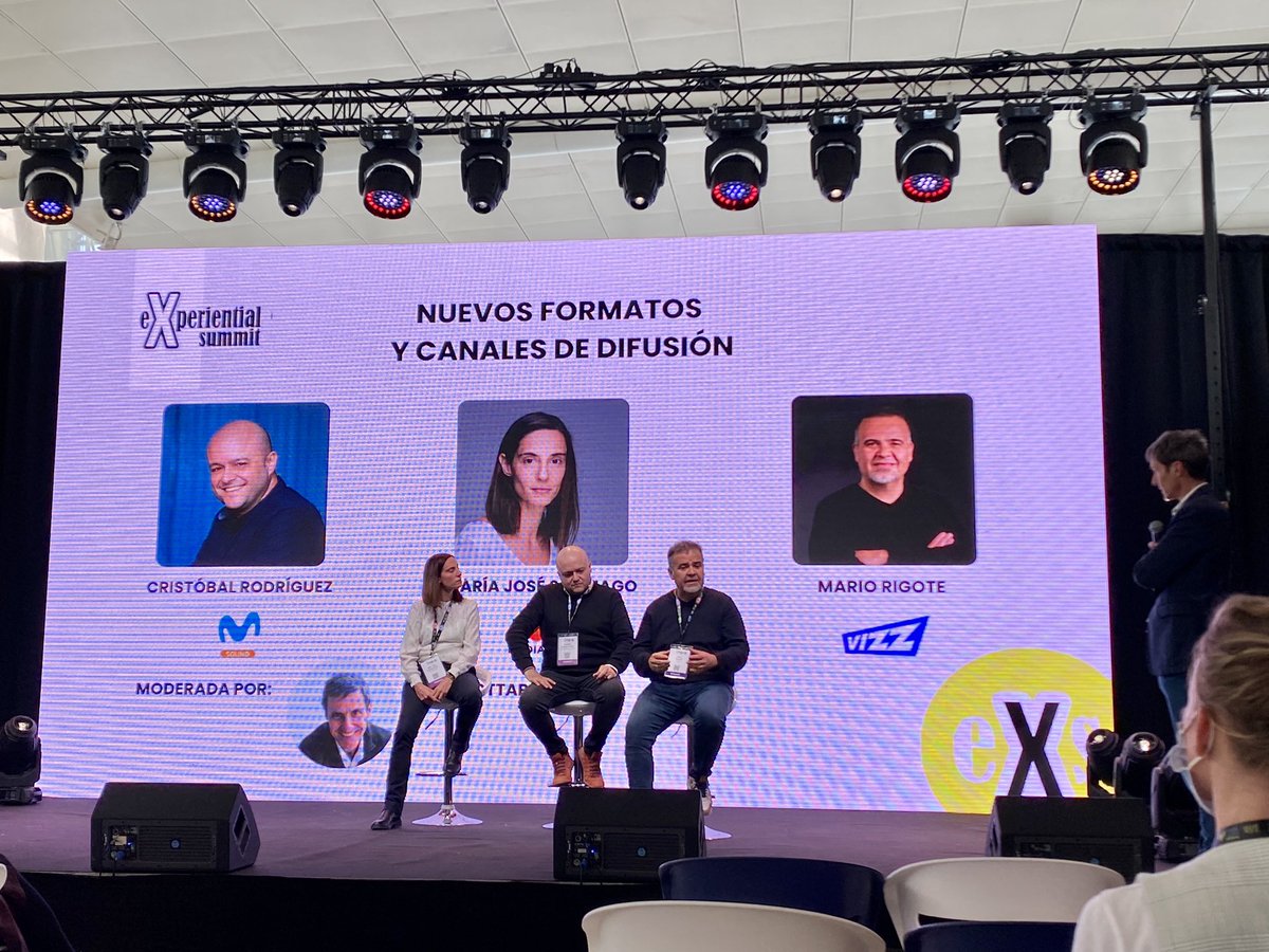 VizzAgency's tweet photo. Nuestro COO @m_rigote está en #eXs #ExSummit de @grupoeventoplus hablando de nuevos formatos y canales de difusión https://t.co/gJGsqXtbTM