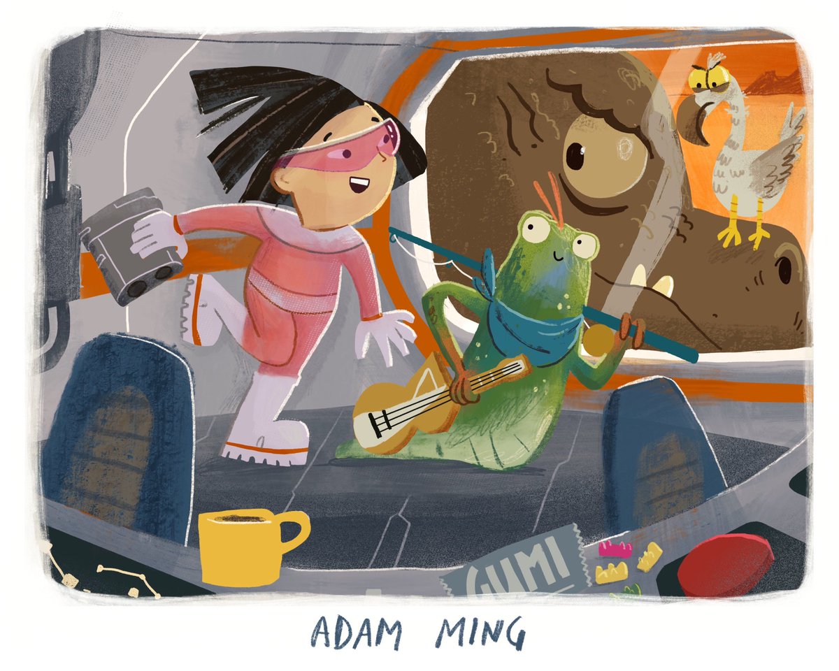 AdamMingArt's tweet photo. 👋 Hi, I’m Adam, I make witty and energetic illustrations with a comic sensibility, I’m represented by the wonderful @lydiarsilver , and we’d love to hear about the project you’re working on!
#kidlitartpostcard #dadraw #matsbootcamp #makeartthatsells #timetravel #kidlit #bipoc https://t.co/yqEZIFA74c